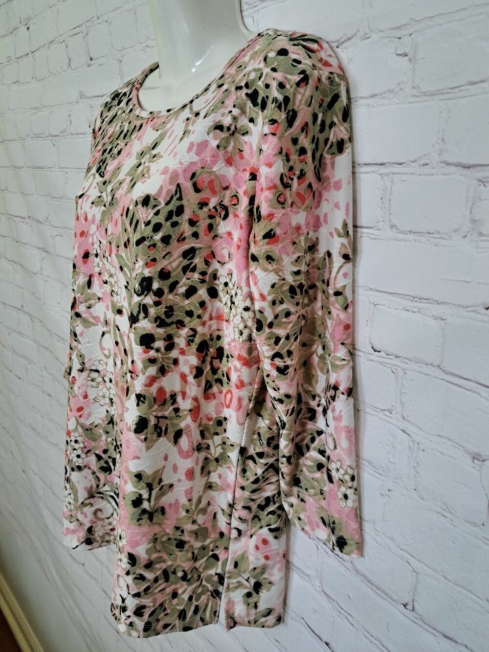 Cathy Abstract Floral Print Comfy Top Blouse Size Small - Picture 2 of 11